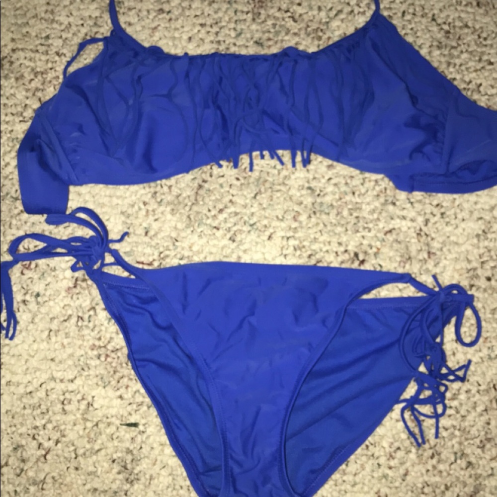 *** 5 for $20 item --cute blue bikini with fringes